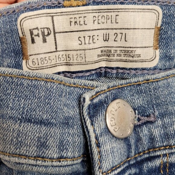 NWT Women's Free People Long & Lean High Waist Denim Jean Sz 27 - Picture 9 of 12